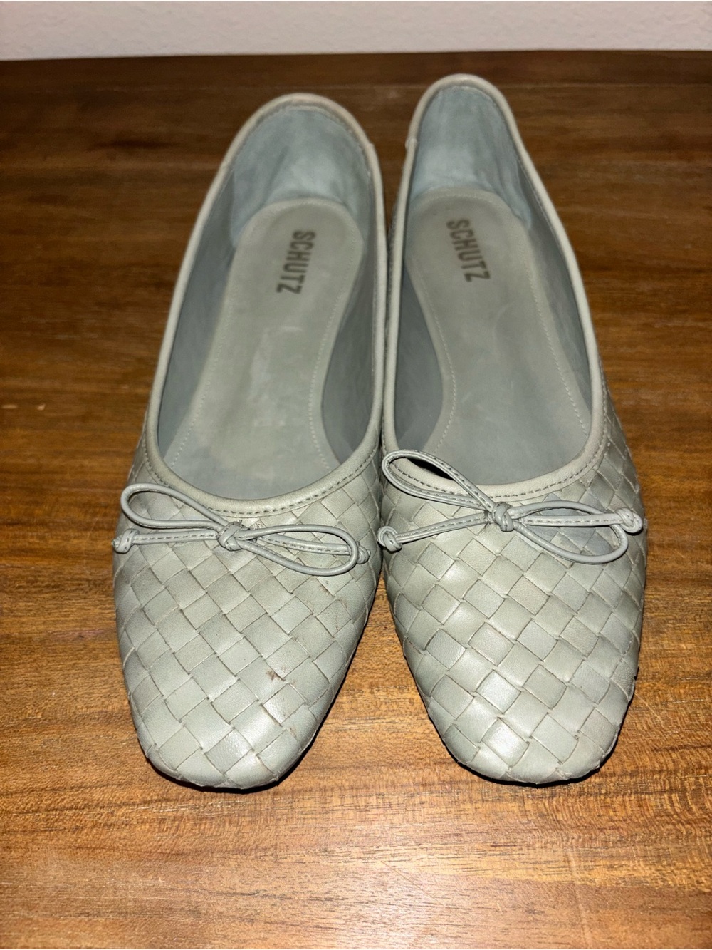 SCHUTZ Woven Ballet Flats with Bow